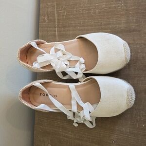 Canvas Espadrille Platform Wedge